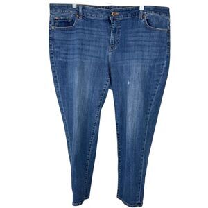 Talbots Flawless Girlfriend skinny relaxed fit denim jeans Size 18W